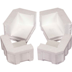 Foam Corners, 4-7/8"L x 4"W x 3-1/4"H, White, 320/Pack