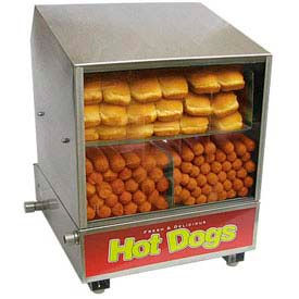 Dog Pound Hotdog Steamer/Merchandiser, 164 Hot Dogs/36 Buns 120V