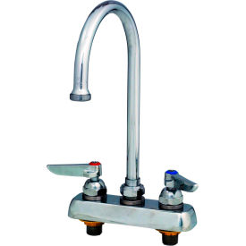 Workboard Deck Mounted Faucet with 4" Centers and 133X Swing Gooseneck