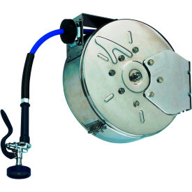 Open Hose Reel with 35' Hose, Stainless Steel