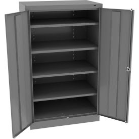 Standard HD Storage Cabinet, Turn Handle, 24 Gauge, 36"W x 24"D x 60"H, Medium Gray