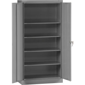 Standard HD Storage Cabinet, Turn Handle, 24 Gauge, 36"W x 24"D x 72"H, Medium Gray