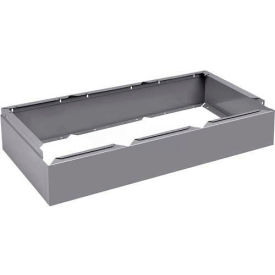 Closed Locker Base - For 12"W X 18"D Locker No Legs 3 Wide, Medium Grey