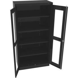 Standard Storage Cabinet, 36"W x 18"D x 72"H, All-Welded, Black