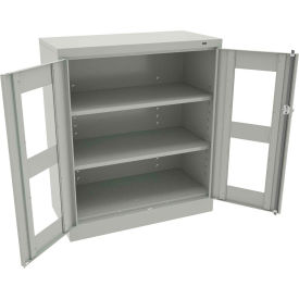 Standard Storage Cabinet, 36"W x 18"D x 42"H, Unassembled, Light Gray