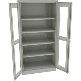 Standard Storage Cabinet, 36"W x 18"D x 72"H, Unassembled, Light Gray