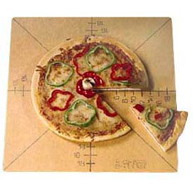 Pizza Slice Cutting Board And Guide, With Markings For 6 Slice