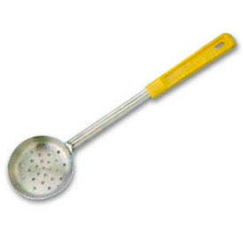 Spooner, Ladle Style Perf. Bowl, 5 Oz., 3-1/2" Dia., Grip Handle, Yellow