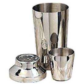 Cocktail Shaker, 3-Piece Set, Stainless, 8 Oz. Shaker