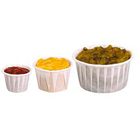 Heavy Duty Pleated Souffle Cups, White, 5,000/Case