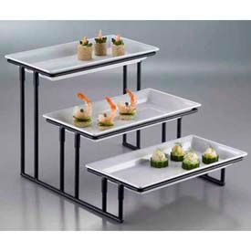 Display Stand, 3-Tier, 20 x 13-3/4 x 12, Stair Step, Wrought Iron