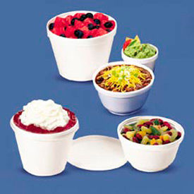 Food Container, 8 oz., Foam, White, 1,000/Carton