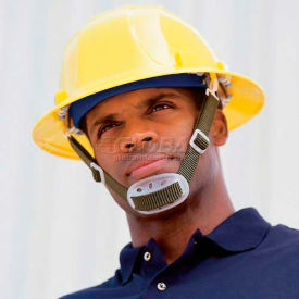 Hard Hat Chin Strap with Chin Guard, Green, Pack of 12
