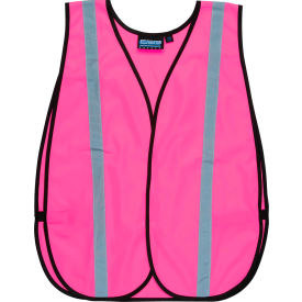 Girl Power At Work S102 Non-ANSI Safety Vest, Hook & Loop Closure, One Size, Pink