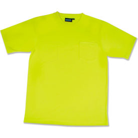 9601 T-Shirt, Short Sleeve, Non-ANSI, 4XL, Hi-Viz Lime