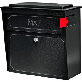 Townhouse Wall Mount Locking Mailbox Black