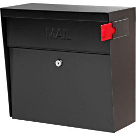 Wall Mount Mail Boss Locking Mailbox Black
