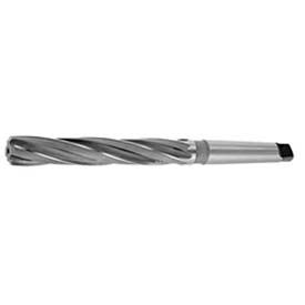 High-Speed Steel Shank 4 Flute Core Drill, 2-1/4" Diameter x 10-1/4" Flute x 17-3/8" Overall Length, Morse Taper #5