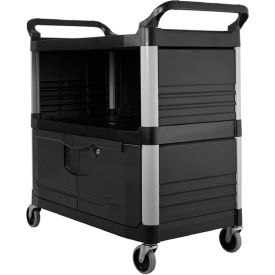 Equipment Cart With Lockable Doors And Enclosed Sides, 300 Lb. Capacity