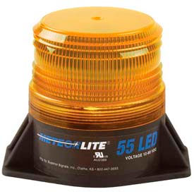 55 Low-Profile Strobe Light - 12-80V - Permanent Mount - Amber