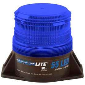 55 Low-Profile Strobe Light - 12-80V - Permanent Mount - Blue