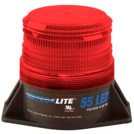 55 Low-Profile Strobe Light - 12-80V - Permanent Mount - Red