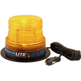 2 Low-Profile Strobe Light - 12-24V - Magnetic Mount - Amber