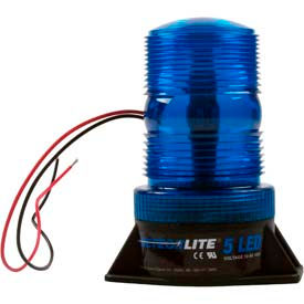 5 High-Profile Strobe Light - 12-80 Volts - Permanent Mount - Blue