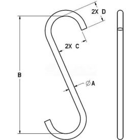 7/8" Style A S-hook