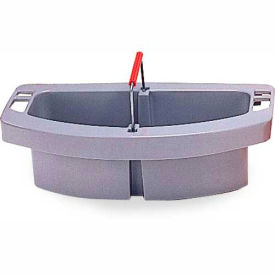 2-Compartment Maid Carry Caddy 16" x 9" x 5", Gray