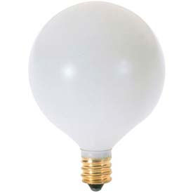 15w Incandescent W/ Candelabra Base, White Bulb