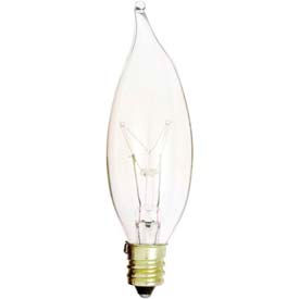 15w Incandescent W/ Candelabra Base, 120v Bulb