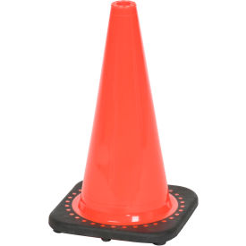 18" Traffic Cone, Non-Reflective, Orange W/ Black Base, 3 lbs