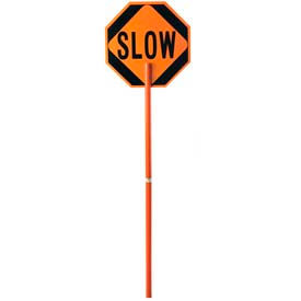 24" Plastic Stop/Slow Egr Sheeting W/81" Handle