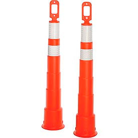 42" Trim Line Channelizer with (1) 6" and (1) 4" Hi Intensity Stripes, 1 Each