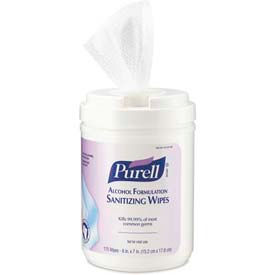 Premoistened Sanitizing Wipes Alcohol Formulation, 175 Wipes/Can 6/Case