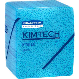 Kimtech Prep Kimtex 1/4 Fold Wipers 12-1/2" x 13, Blue 66 Wipes/Box 8/Case