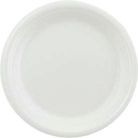 Foam Plates, 6" Diameter, White, 1000 Plates/Carton