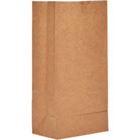 Paper Grocery Bags, #8, 6-1/8"W x 4-1/6"D x 12-7/16"H, Kraft, 500/Pack