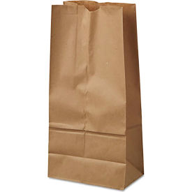 Paper Grocery Bags, 7-3/4"W x 4-13/16"D x 16"H, Kraft, 500/Pack