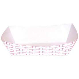 Paper Food Baskets, 25 lbs. Capacity, Red/White, 500 ct