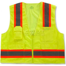Class 2 Two-Tone Surveyors Vest - Lime, 24075
