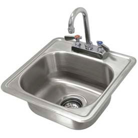 Drop In Sink, One Compartment 12-1/4L x 10-1/4W x 6D Bowl W/Rimmed Edge