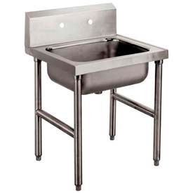 Freestanding Mop Sink, One Compartment, 16L x 20W x 8H Bowl, 304 Stainless Steel