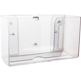 Single Dual-Dispensing Folded Paper Towel Dispenser, Clear