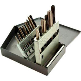 Tap & Drill Sets, HSS Hand Taps in Metal Index, 18 Pc. Metric Set