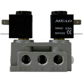 Air Valve, 5 Port, 2 Pos, Double Solenoid, 1/4" NPTF, 24VDC