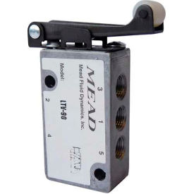 5 Port, 2 Pos, Mechanical Air Valve with 1/8" NPTF Port