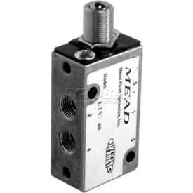 Bimba-Mead Air Valve, 5 Port, 2 Pos, Mechanical, 1/8" NPTF Port, Ball Roller Actuator