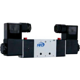 Pilot Solenoid Valve, 5 Port, 2 Pos, Double, 1/2" NPT, 24VDC, Cv=2.79